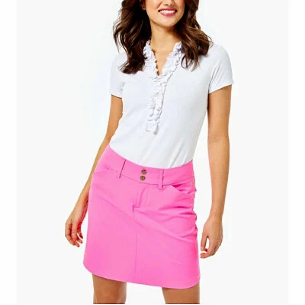 ❤️SPECIAL❤️LILLY PULITZER Sybil Luxletic Skort In Cockatoo Pink - Picture 2 of 12